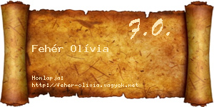 Fehér Olívia névjegykártya
